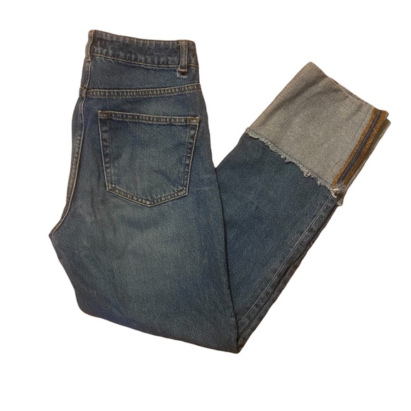 WAREHOUSE Turn Up Frayed Hem Jeans cuffed denim size 26 - Picture 9 of 9